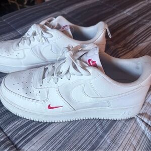 Nike Air Force 1 White with Red Accents